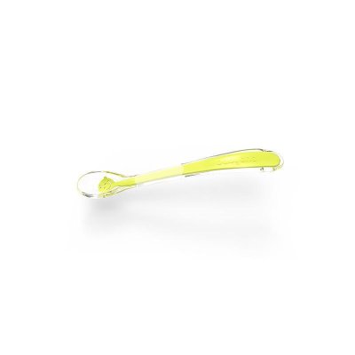 BABYONO Cuillère en silicone Smile jaune 6m+