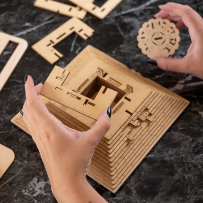 EscapeWelt Rompecabezas 3D de madera Pirámide