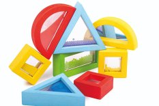 Bigjigs Toys Barvite senzorične mavrične oblike