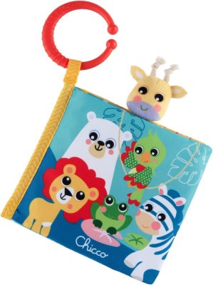CHICCO Boek textiel zintuiglijke dieren 3m+