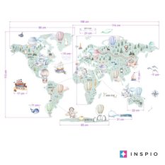 Wall sticker - Children's travel map