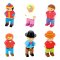 Jeujura Figurines en bois pour jeux de construction 6 pcs