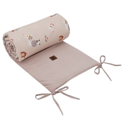 EKO Spjälsängsskydd SAMMET My farm Puderrosa 180x35 cm