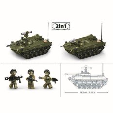 Sluban Model Bricks M38-B1250 Tank BMD-2S im Maßstab 1:35