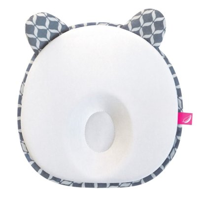 MOTHERHOOD Ergonomisches Stabilisierungskissen für Neugeborene mit Grey Classics-Ohren 0–6 Monate