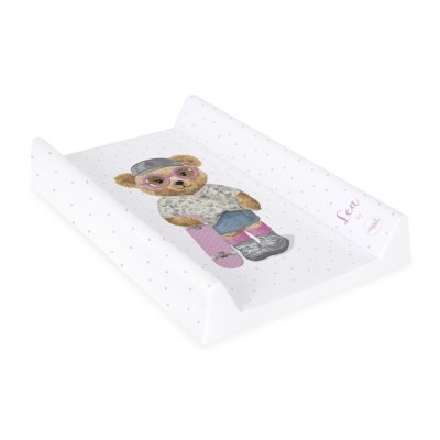 CEBA BABY Wickelauflage 2-seitig mit fester Platte (50x70) Comfort Fluffy Puffy Lea