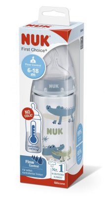 NUK FC+ Trinkflasche mit Temperaturkontrolle 300 ml - Blau