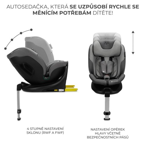 KINDERKRAFT SELECT Assento de carro i-Fix 40-150 cm Cinza frio