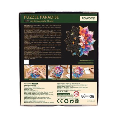 RoboTime Puzzle en bois Mandala floral