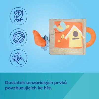 CANPOL BABIES Boek educatieve pluche FOX