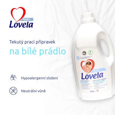 LOVELA Baby Flüssigwaschmittel für weiße Wäsche 2 x 4,5 l (100 Waschgänge)