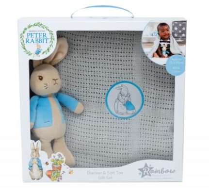 Rainbow Peter Hase Geschenkset mit Decke