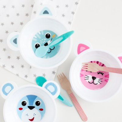CANPOL BABIES Miska antypoślizgowa z melaminy z uchwytami 490 ml - kolor zielony