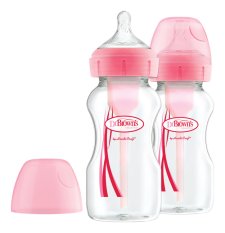 DR.BROWN'S Babyflasche Anti-Kolik Weithals 2x270ml, rosa (WB92601)