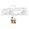 Sluban ModelBricks M38-B1097 Deutscher gelber Sportwagen