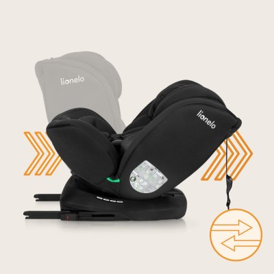 LIONELO Bilbarnstol Bastiaan i-Size (40-150 cm) Black Carbon