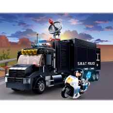 Sluban Police M38-B0659 SWAT base mobile et voleurs en hélicoptère