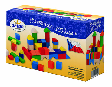 Detoa Drewniane klocki konstrukcyjne 100 szt.