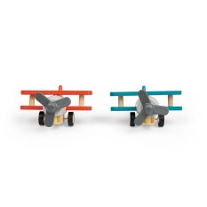 Bigjigs Toys Wooden Wind-up Biplane 1 pc