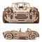 Ugears Puzle de madera mecánico 3D Coche de carreras a la deriva Cobra