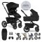 EASYWALKER Kinderwagen kombiniert Jimmey Pepper Black XXL AIR + RWS
