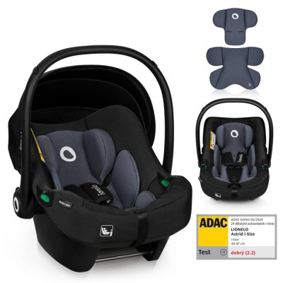 LIONELO Seggiolino Auto Astrid i-Size (40-87 cm) Black Grey