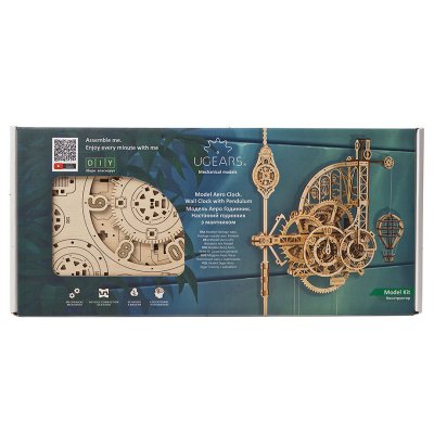 Ugears 3D lesene mehanske sestavljanke Stenska ura Aero