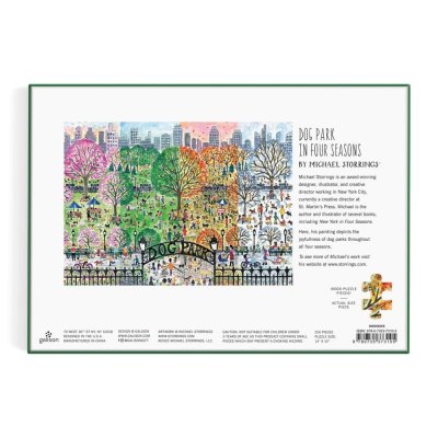 Galison Drewniane puzzle Psi park 4 pory roku 250 elementów