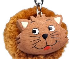 2Kids Toys Holzschlüsselanhänger Pompon Katze