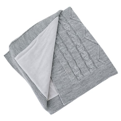 EKO Cashmere blanket with velor lining Gray 100x80 cm