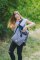 Monkey Mum® Mochila de sarga integrada para portabebés Carrie - Brisa fresca