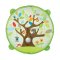 SKIP HOP Speeldeken 5 speeltjes, kussen Treetop Friends groenbruin 0m+