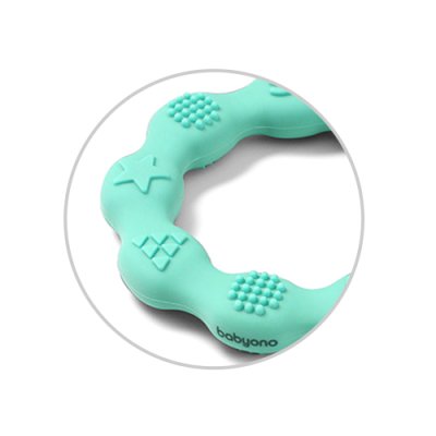 BABYONO Anello massaggiagengive in silicone blu