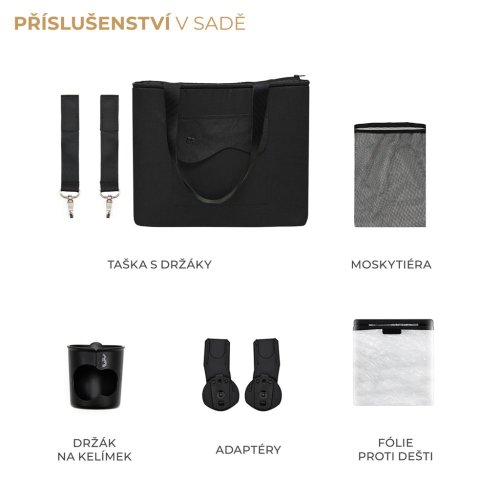 KINDERKRAFT SELECT Kočík športový Yoxi Pure Black