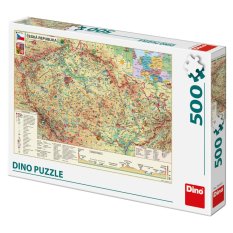 Dino Puzzle Mappa della Repubblica Ceca 500 pezzi