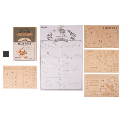 RoboTime 3D Wooden Puzzle Grand Piano