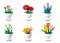 Sluban Flowers M38-B1077 Fleurs de printemps petit Présentoir de 6 pièces