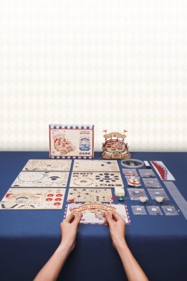 RoboTime Drewniane puzzle 3D pozytywka Karuzela z filiżankami