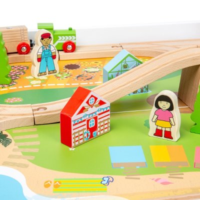 Bigjigs Rail Ferrovia de Madeira e Mesa