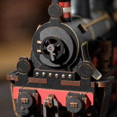 RoboTime 3D houten modelbouwpakket Vintage stoomlocomotief