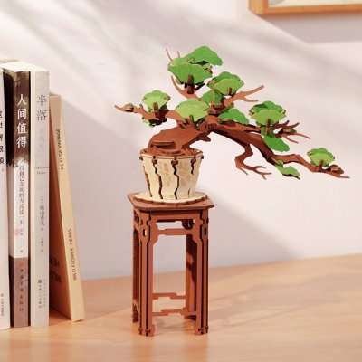 RoboTime 3D Holzpuzzle Bonsai Kiefer