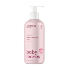 ATTITUDE Kroppstvål och schampo för barn 2 i 1 Babyblad utan doft 473 ml