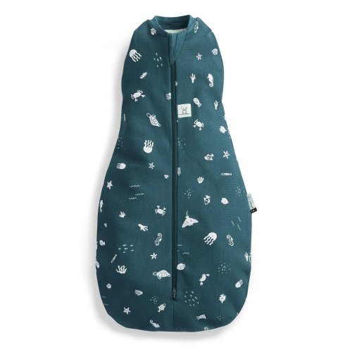 ERGOPOUCH Manta y saco de dormir 2 en 1 Cocoon Ocean 0-3 m, 3-6 kg, 0,2 tog