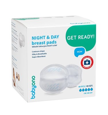 BABYONO Подплънки за сутиен Night&Day 40 бр