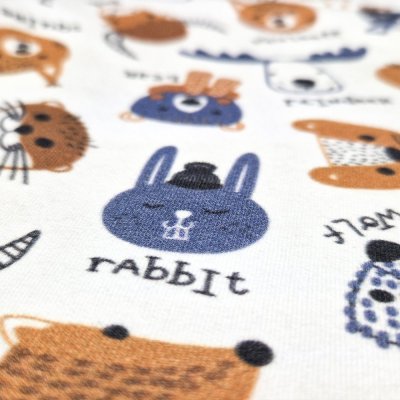 Maglietta smyk DR TISK Outlast® - animali colorati bianchi