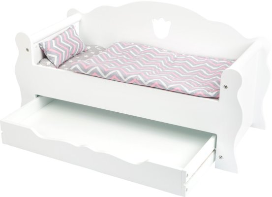 small foot Dřevěná postýlka pro panenku bílá