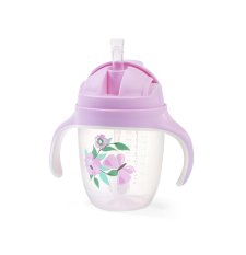 BABYONO Learning mug with straw Butterfly 6m+