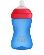 Philips AVENT Bögre Grippy puha kifolyóval 300 ml fiú