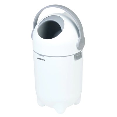 NATTOU Koš na pleny Dropy a přebalovací podložka Softy White/Grey 50x70 cm