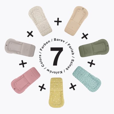 PETITE&MARS Sittöverdrag och bricka till Gusto Mature Olive barnstol